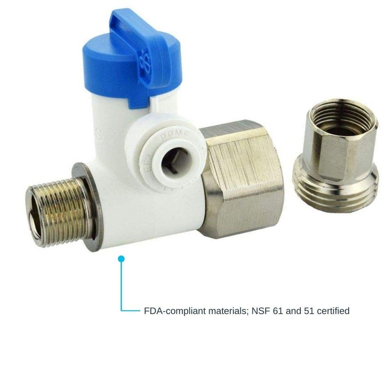 John Guest Speedfit 1/2 x 3/8 x 1/4 Inch Angle Stop Adapter Valve, Pusht to Connect Plastic Plumbing Fitting, ASVPP5LF-US - Image 5
